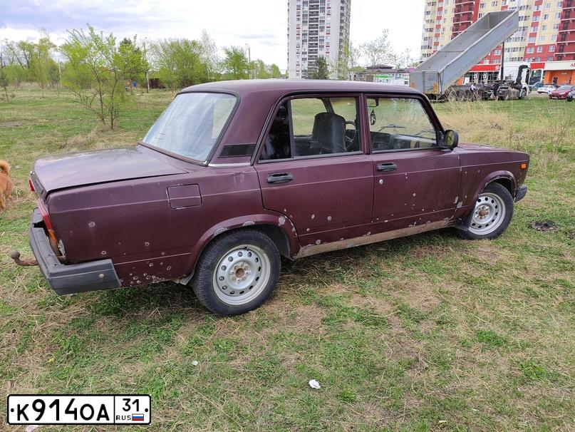 Фото автомобиля LADA 2107, 2006 — госномер К914ОА31. Цвет: ТЕМНО-ВИШНЕВЫЙ