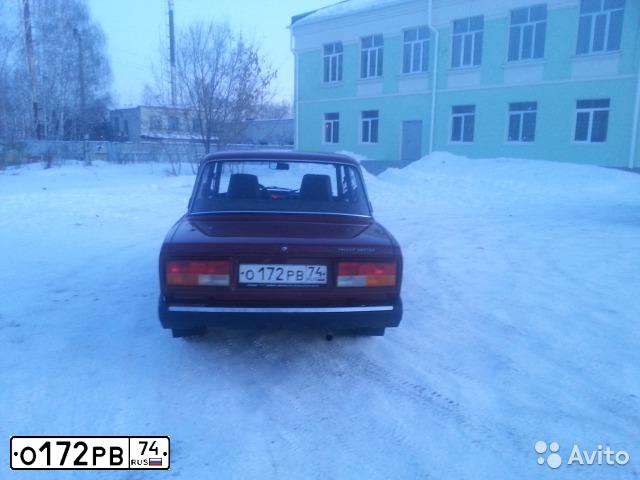 Фото автомобиля LADA 2107, 2003 — госномер О172РВ74. Цвет: ТЕМНО-БОРДОВЫЙ