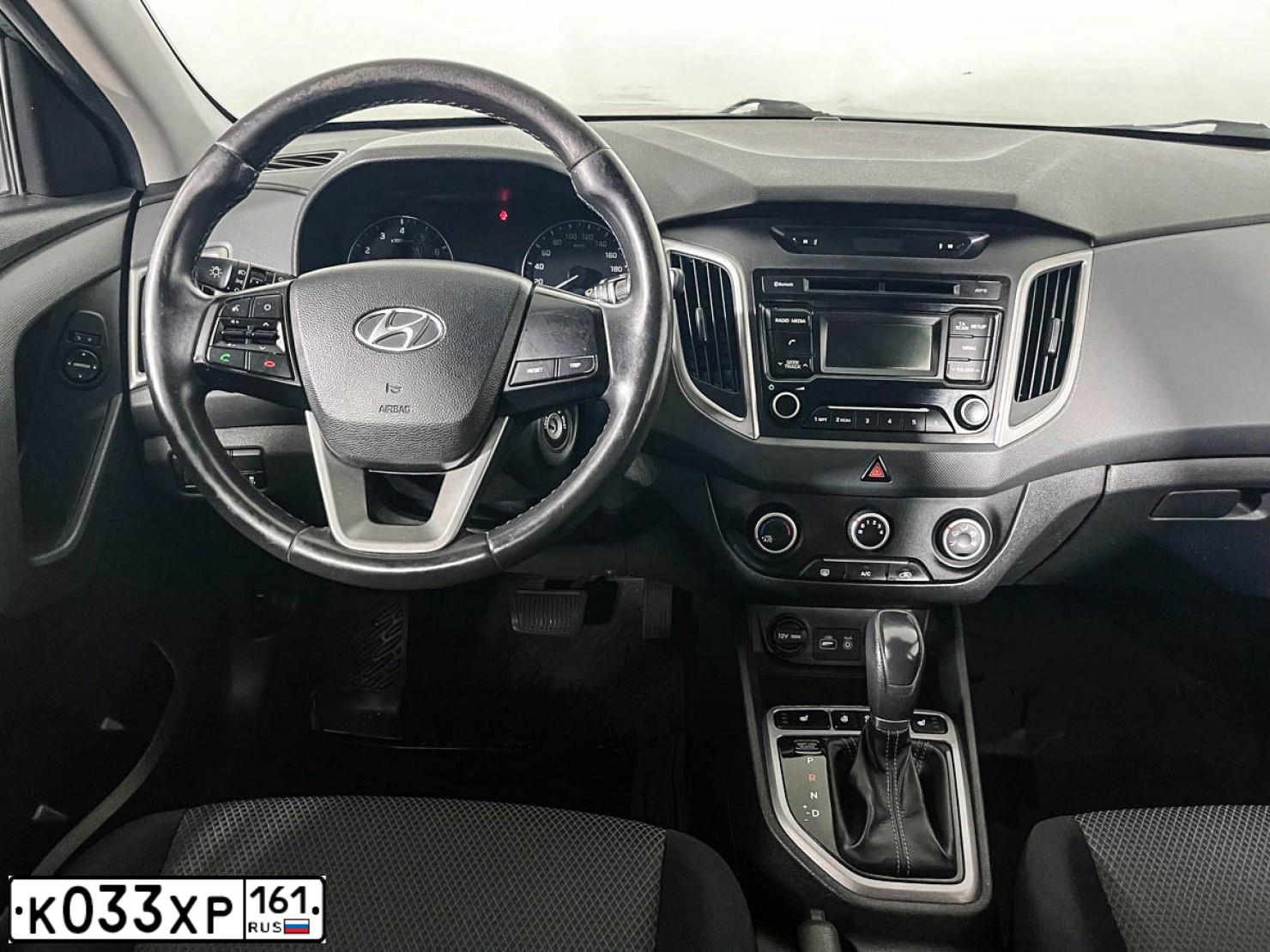 Фото автомобиля HYUNDAI CRETA, 2017 — госномер К033ХР161. Цвет: Серый