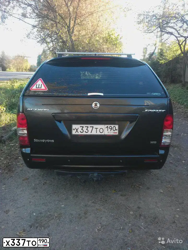 Фото автомобиля SSANGYONG ACTYON SPORTS, 2008 — госномер Х337ТО190. Цвет: ЧЕРНЫЙ