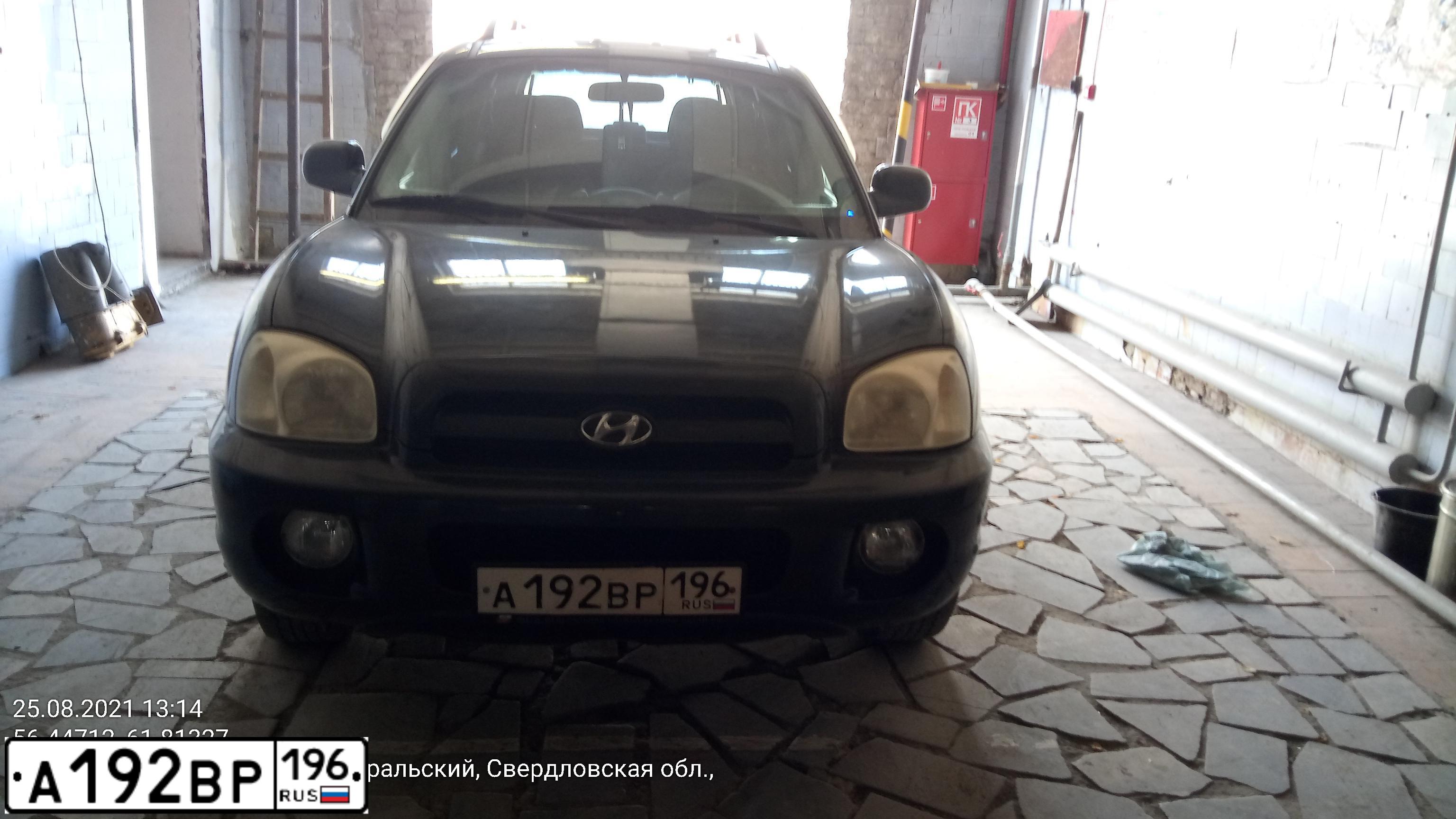 Фото автомобиля TAGAZ SANTA FE CLASSIC, 2008 — госномер А192ВР196. Цвет: ЧЕРНЫЙ