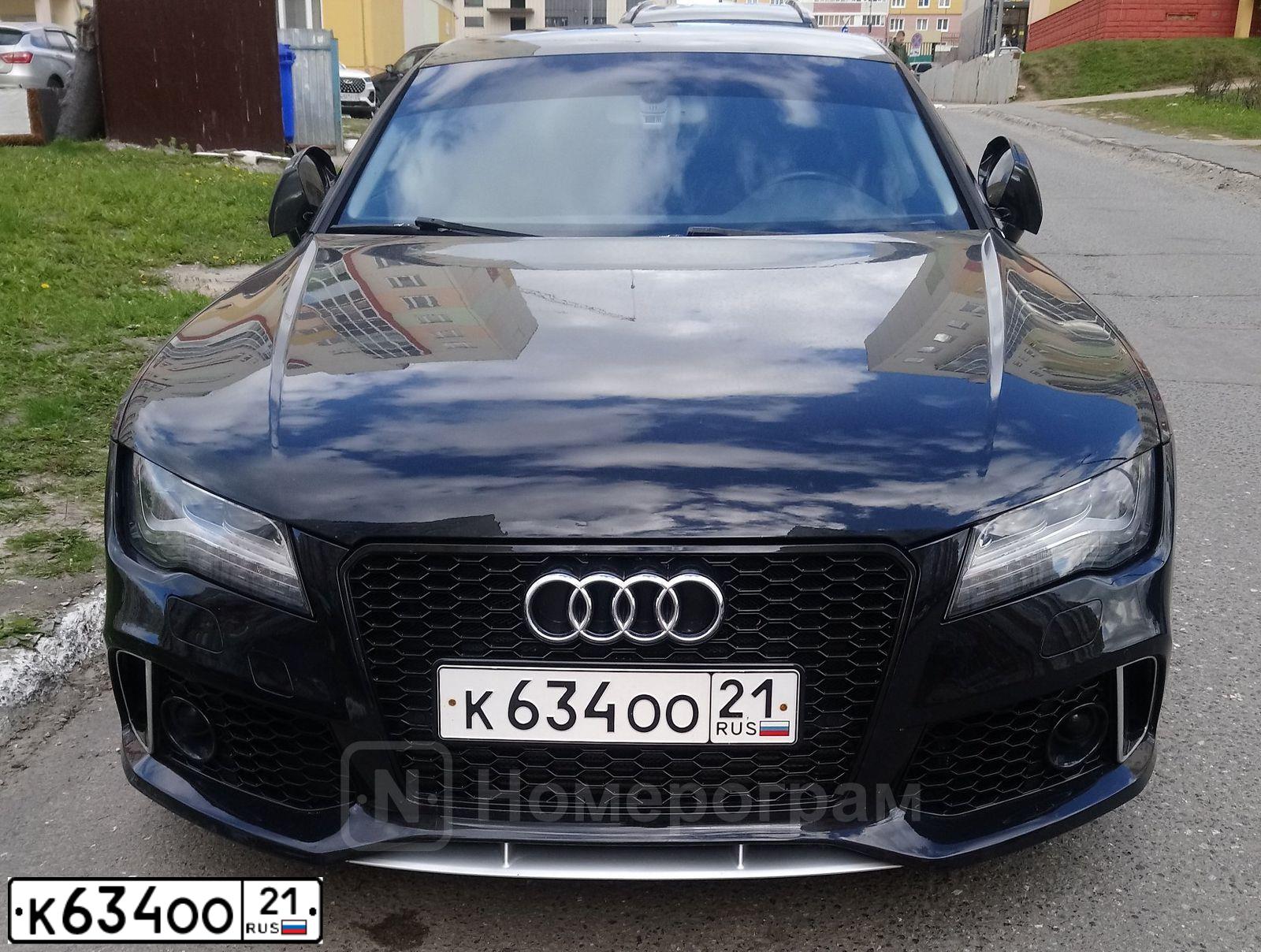 Фото автомобиля AUDI A6, 2011 — госномер К634ОО21. Цвет: ЧЕРНЫЙ