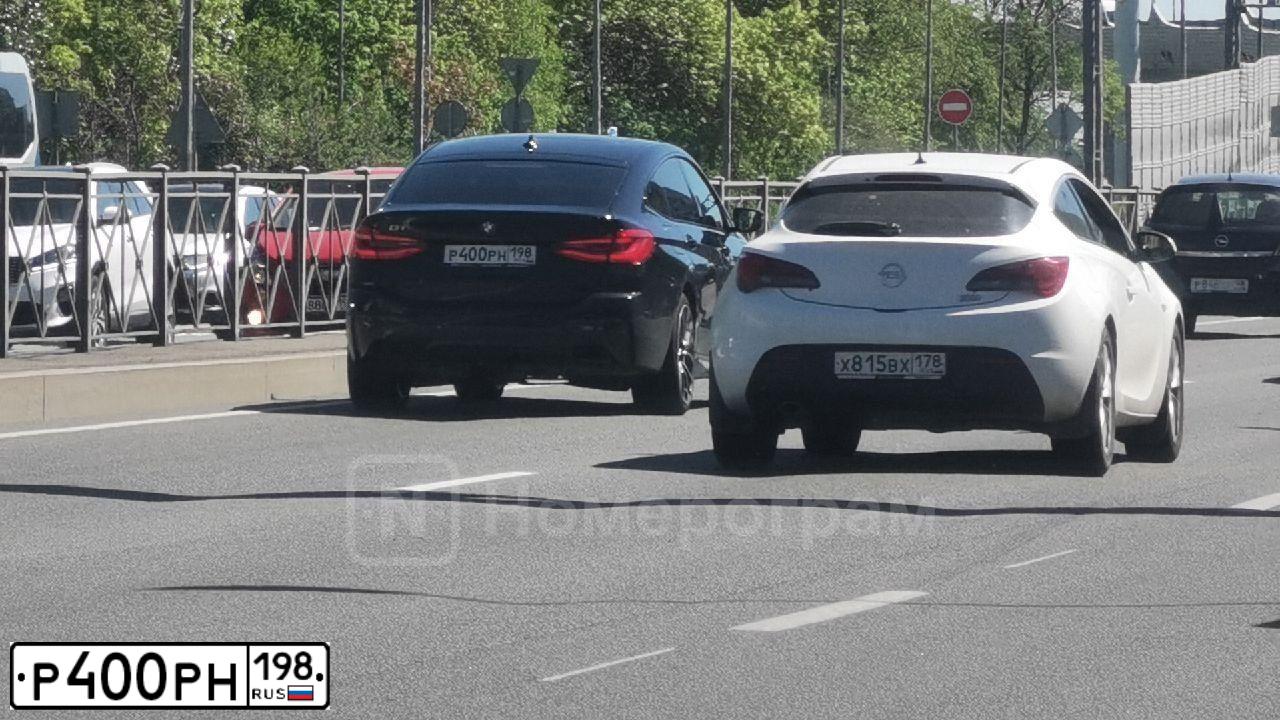 Фото автомобиля BMW SERIE 6 GT, 2020 — госномер Р400РН198. Цвет: ЧЕРНЫЙ