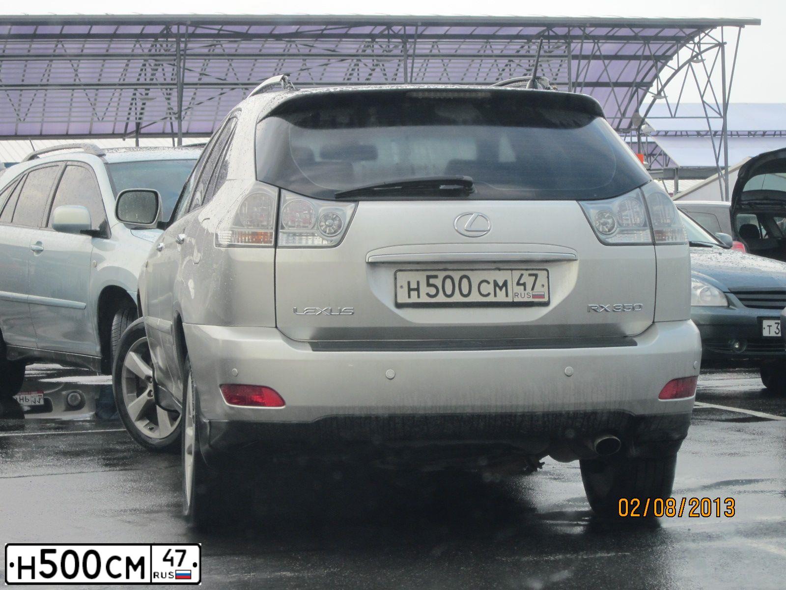 Фото автомобиля LEXUS RX, 2007 — госномер Н500СМ47. Цвет: СЕРЕБРИСТЫЙ