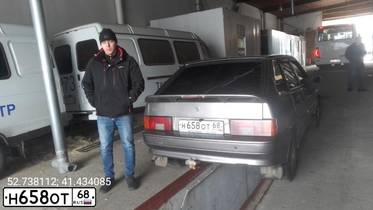 Фото автомобиля LADA 2114 SAMARA, 2008 — госномер Н658ОТ68. Цвет: серебристо-коричневый