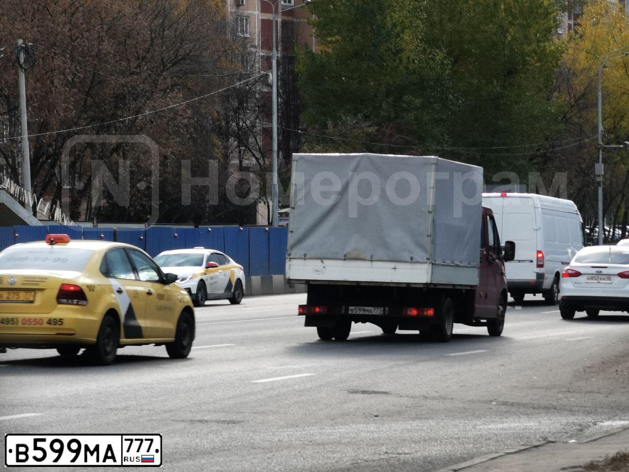Фото автомобиля GAZ EL NEXT, 2014 — госномер В599МА777. Цвет: ВИШНЕВЫЙ