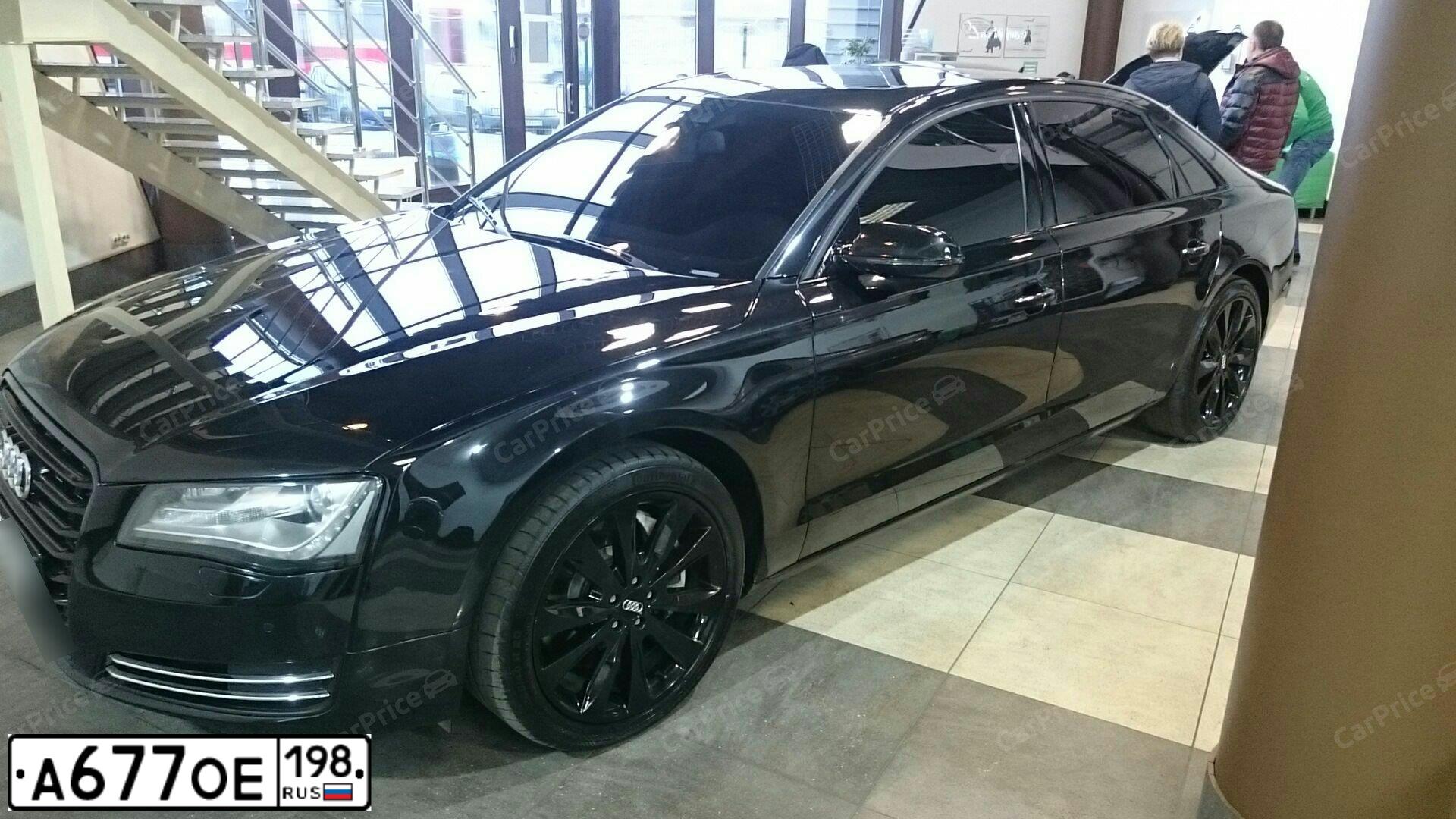 Фото автомобиля AUDI A8, 2011 — госномер У807ОС72. Цвет: ЧЕРНЫЙ