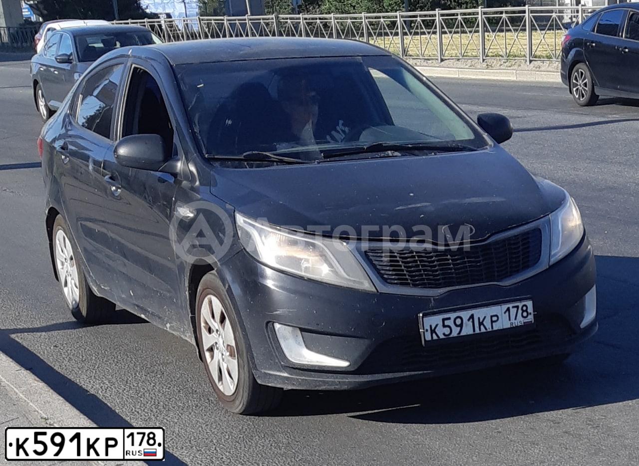 Фото автомобиля KIA RIO, 2011 — госномер М250ТК13. Цвет: ЧЕРНЫЙ