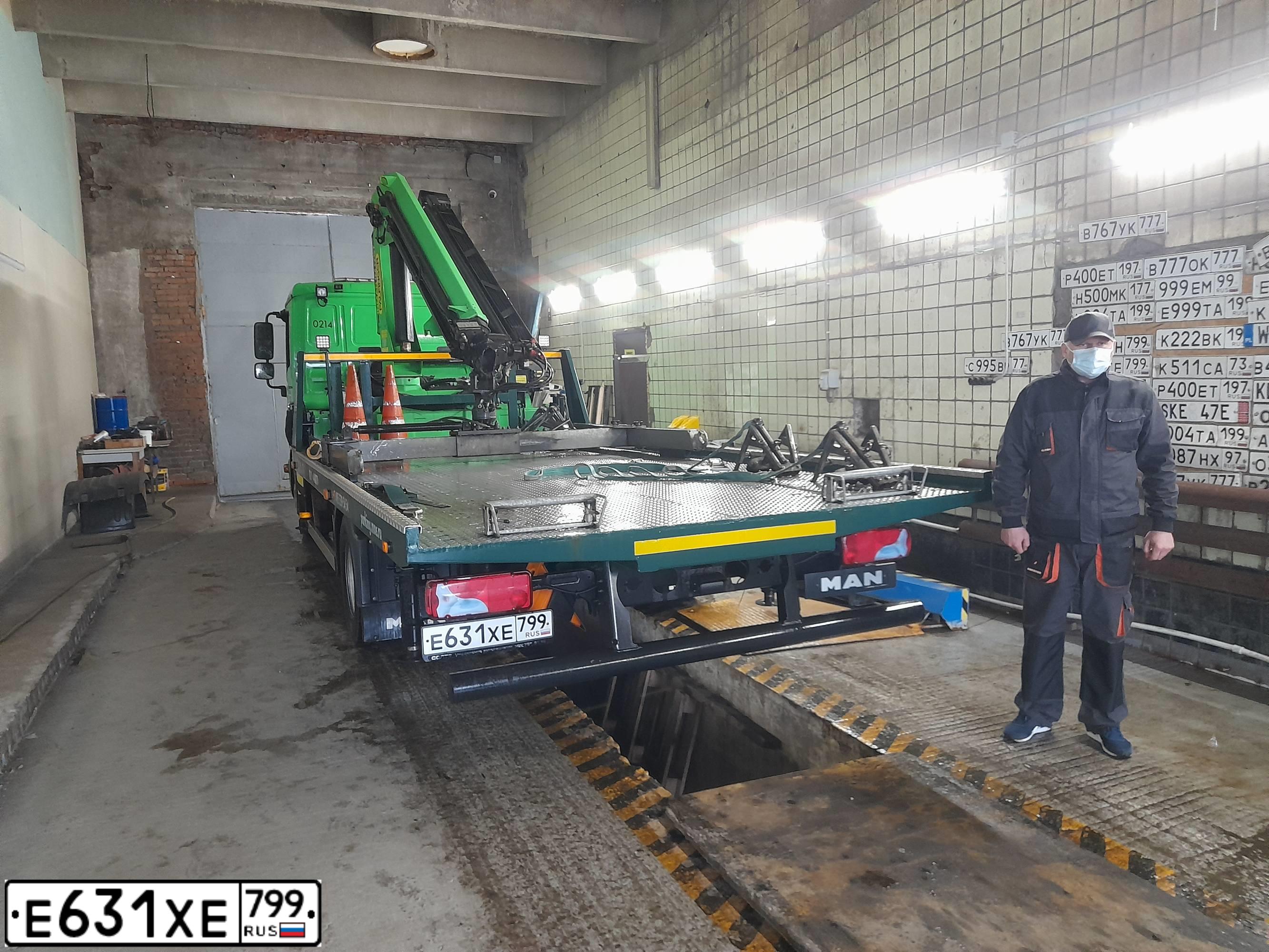 Фото автомобиля MAN TGL 10/12.XXX /4X2/, 2020 — госномер Е631ХЕ799. Цвет: ЗЕЛЕНЫЙ