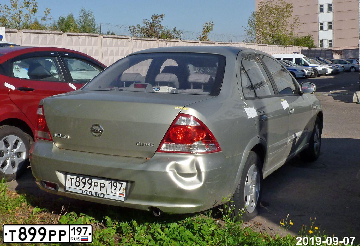 Фото автомобиля NISSAN ALMERA, 2007 — госномер М176ВВ199. Цвет: БЕЖЕВЫЙ