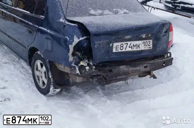 Фото автомобиля TAGAZ ACCENT, 2008 — госномер Е874МК102. Цвет: СИНИЙ