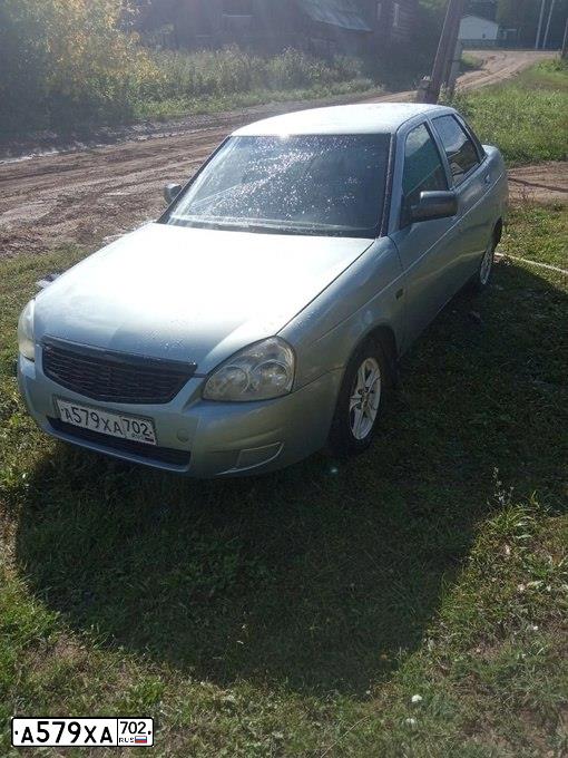 Фото автомобиля LADA 2170 PRIORA, 2007 — госномер А579ХА702. Цвет: серебристо-голубой