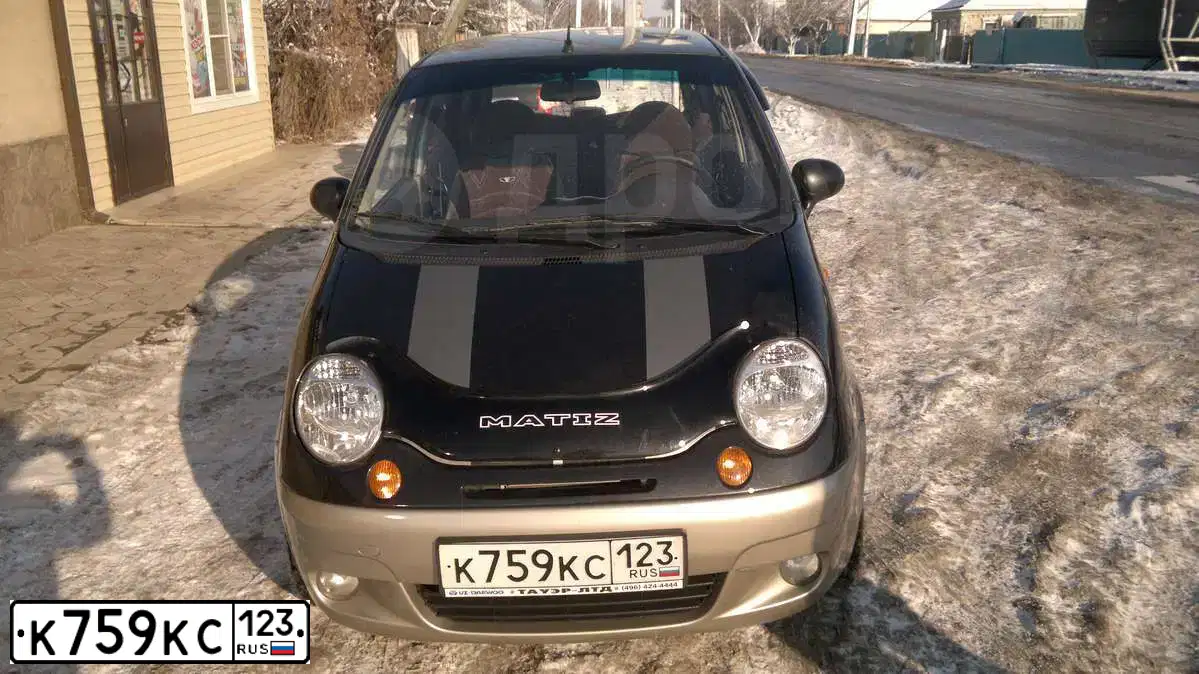 Фото автомобиля DAEWOO MATIZ, 2012 — госномер К759КС123. Цвет: Бледно-Черный