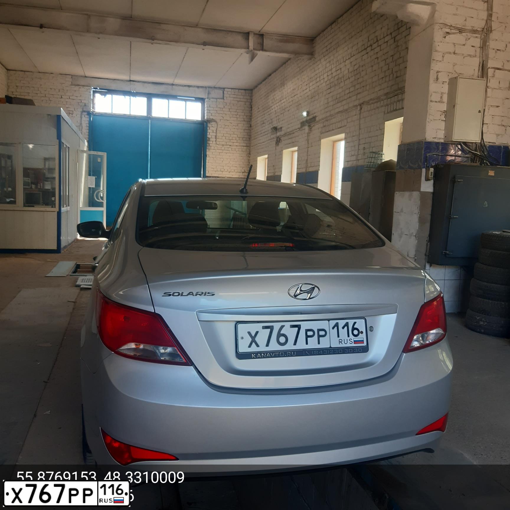 Фото автомобиля HYUNDAI SOLARIS, 2016 — госномер Х767РР116. Цвет: СЕРЕБРИСТЫЙ