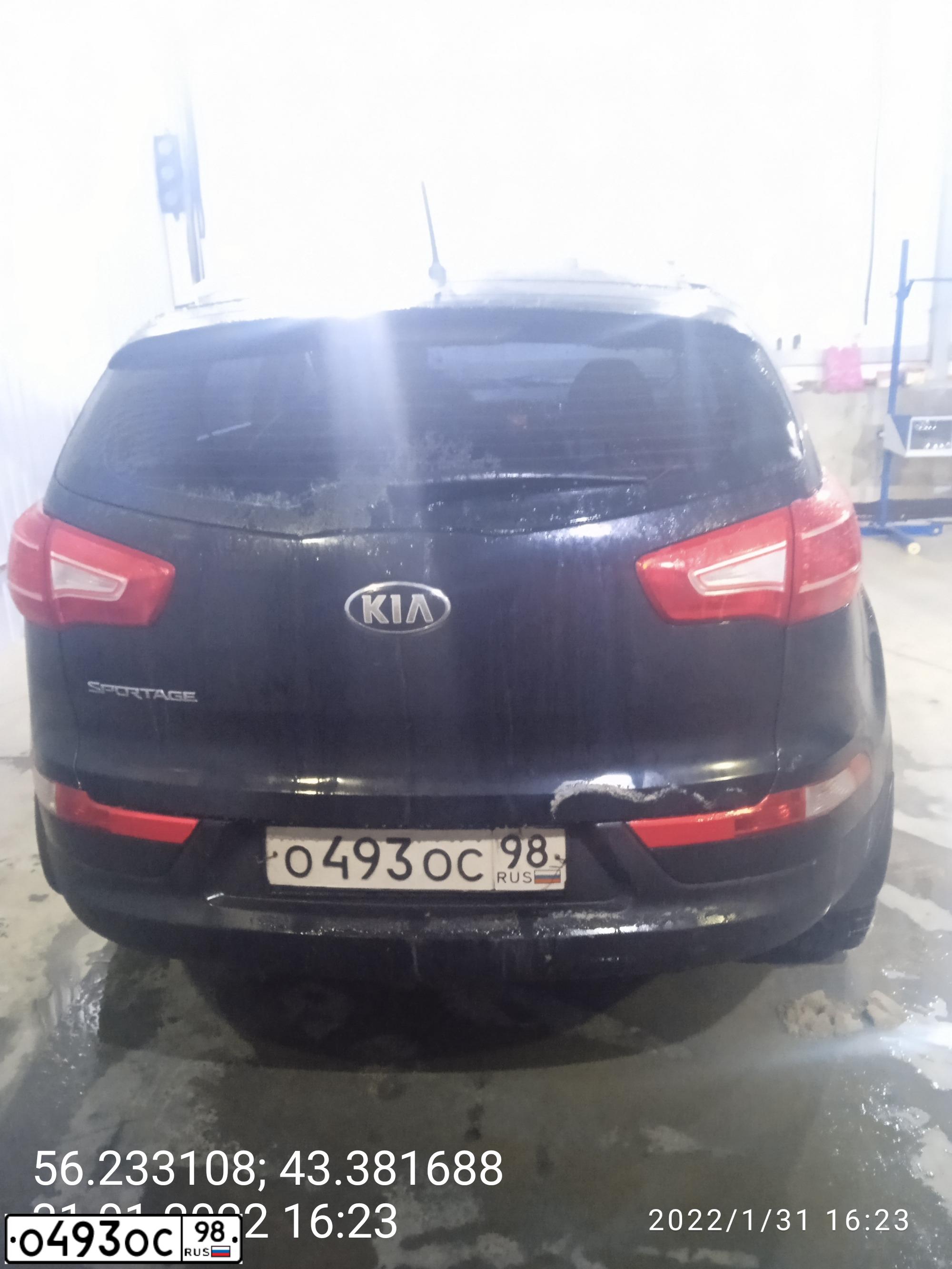 Фото автомобиля KIA SLS (SPORTAGE,SL,SLS), 2013 — госномер Х762ВК152. Цвет: ЧЕРНЫЙ ПЕРЛАМУТР