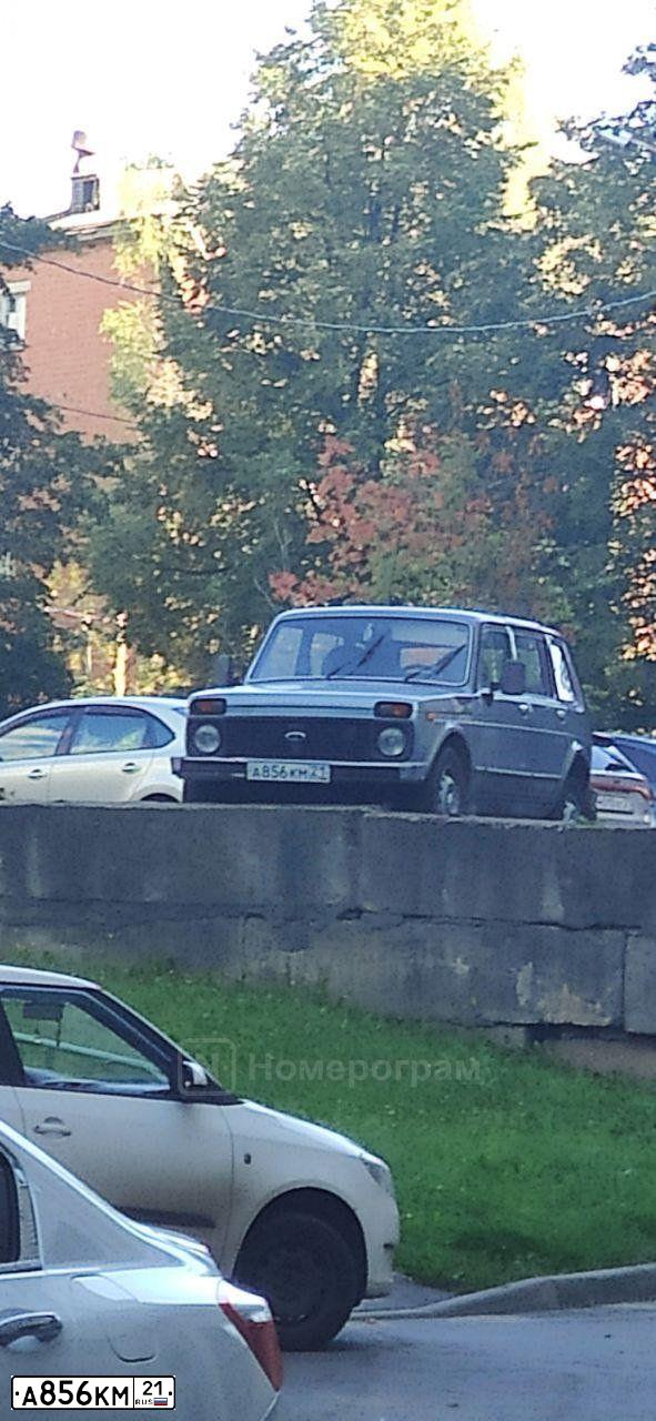 Фото автомобиля LADA 2131 NIVA, 2009 — госномер А856КМ21. Цвет: СЕРО-ЗЕЛЕНЫЙ