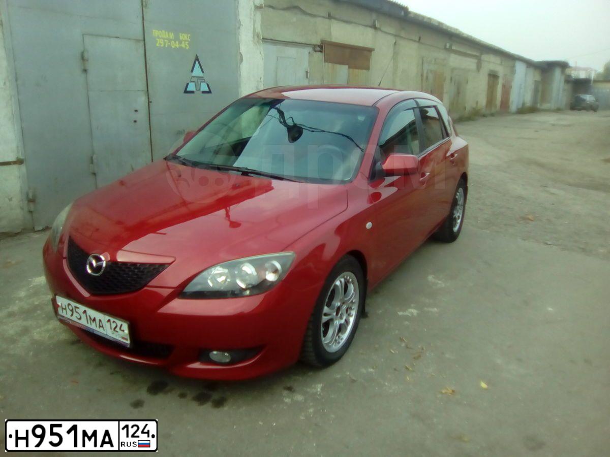 Фото автомобиля MAZDA 3, 2005 — госномер Н951МА124. Цвет: КРАСНЫЙ