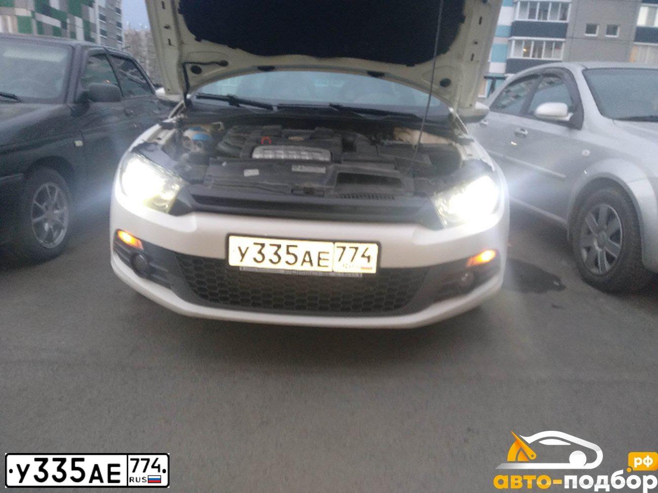 Фото автомобиля VOLKSWAGEN SCIROCCO, 2011 — госномер У335АЕ774. Цвет: Белый