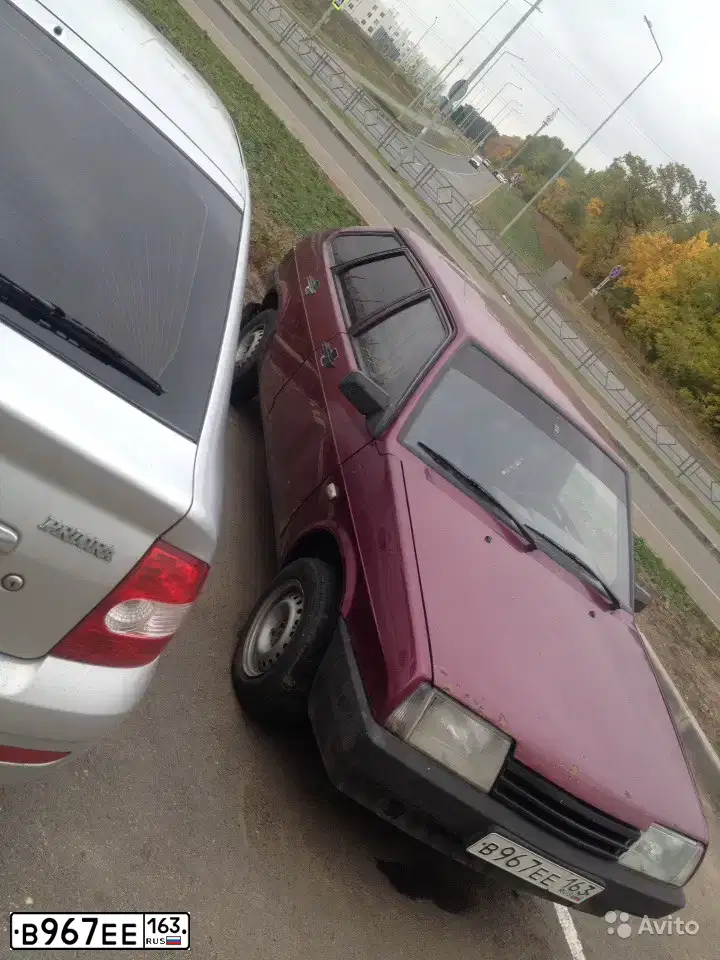 Фото автомобиля LADA 2109 SAMARA, 2002 — госномер А491ТО763. Цвет: СЕРЕБРИСТО-ТЕМНО-КРАСНЫЙ