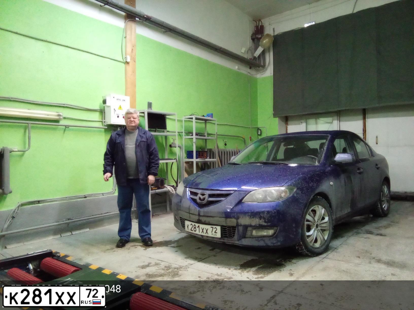 Фото автомобиля MAZDA 3, 2008 — госномер К281ХХ72. Цвет: синий