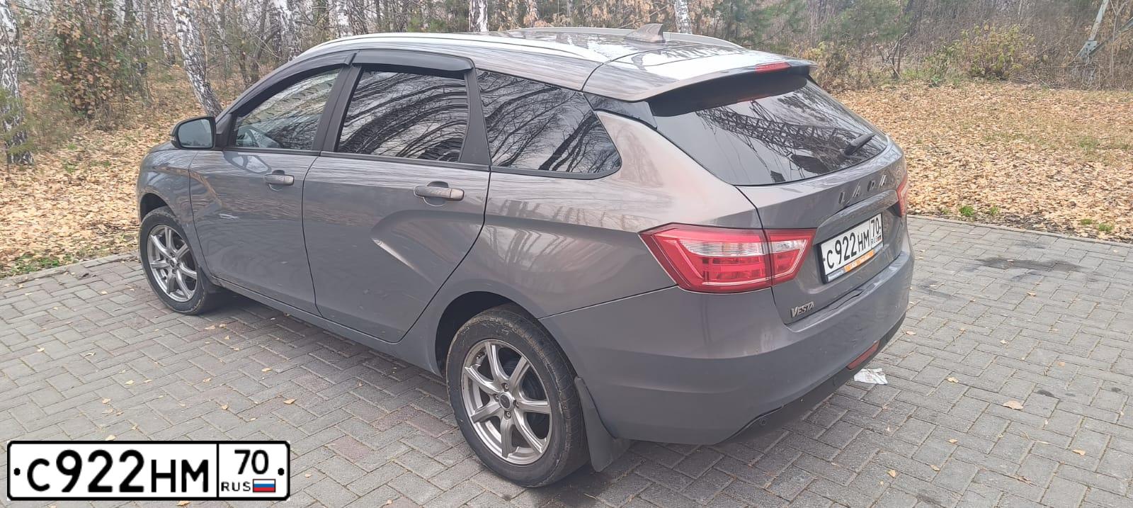 Фото автомобиля LADA VESTA, 2019 — госномер С922НМ70. Цвет: СЕРО ГОЛУБОЙ