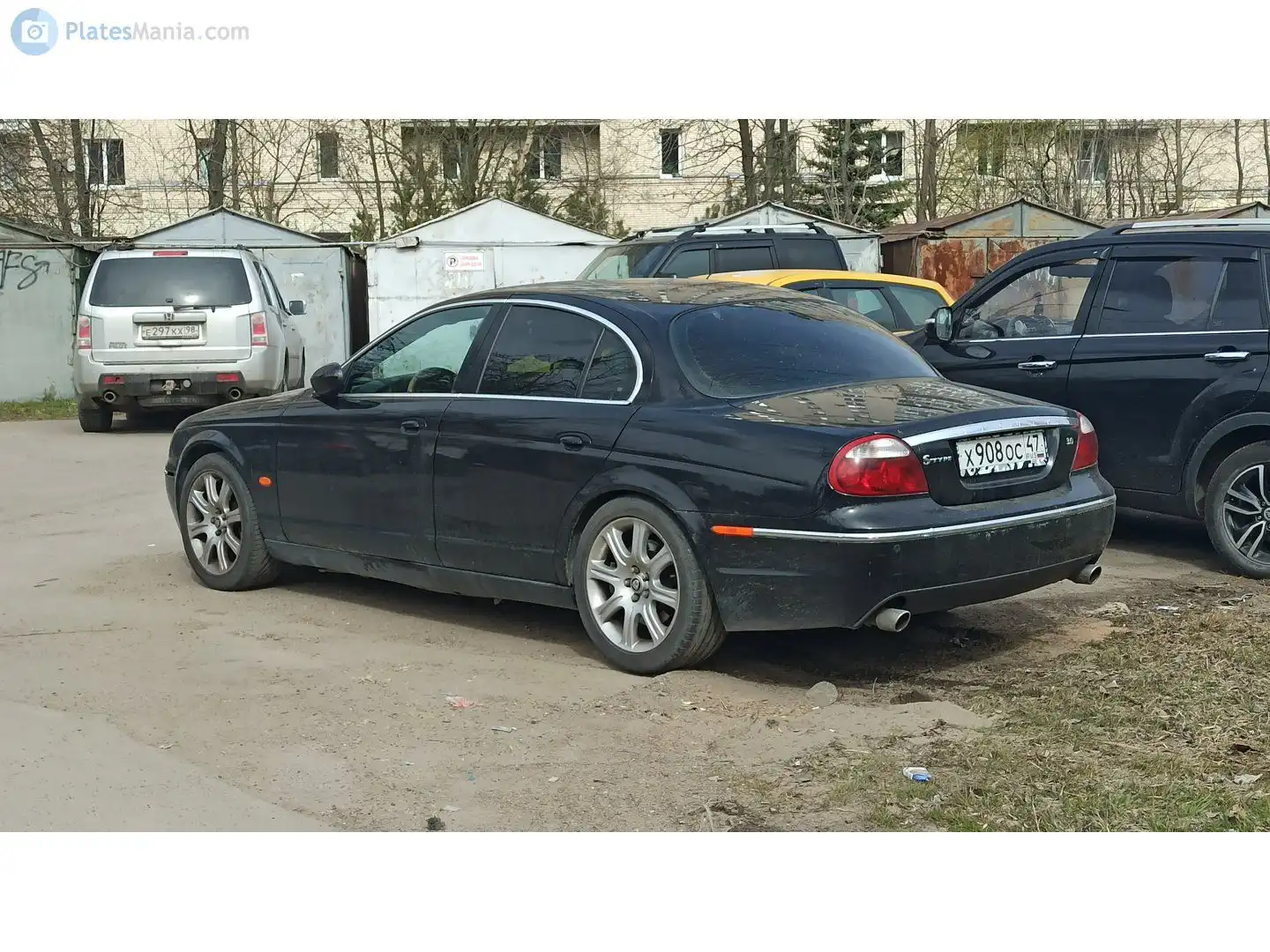 Фото автомобиля JAGUAR S-TYPE, 2007 — госномер Х908ОС47. Цвет: ЧЕРНЫЙ
