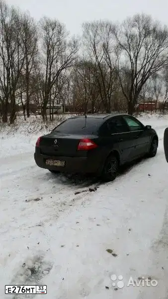 Фото автомобиля RENAULT MEGANE, 2004 — госномер Т982АУ152. Цвет: ЧЕРНЫЙ