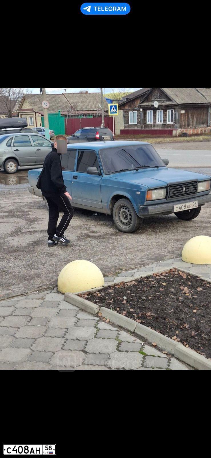 Фото автомобиля LADA 2107 LADA, 2008 — госномер С408АН58. Цвет: синий