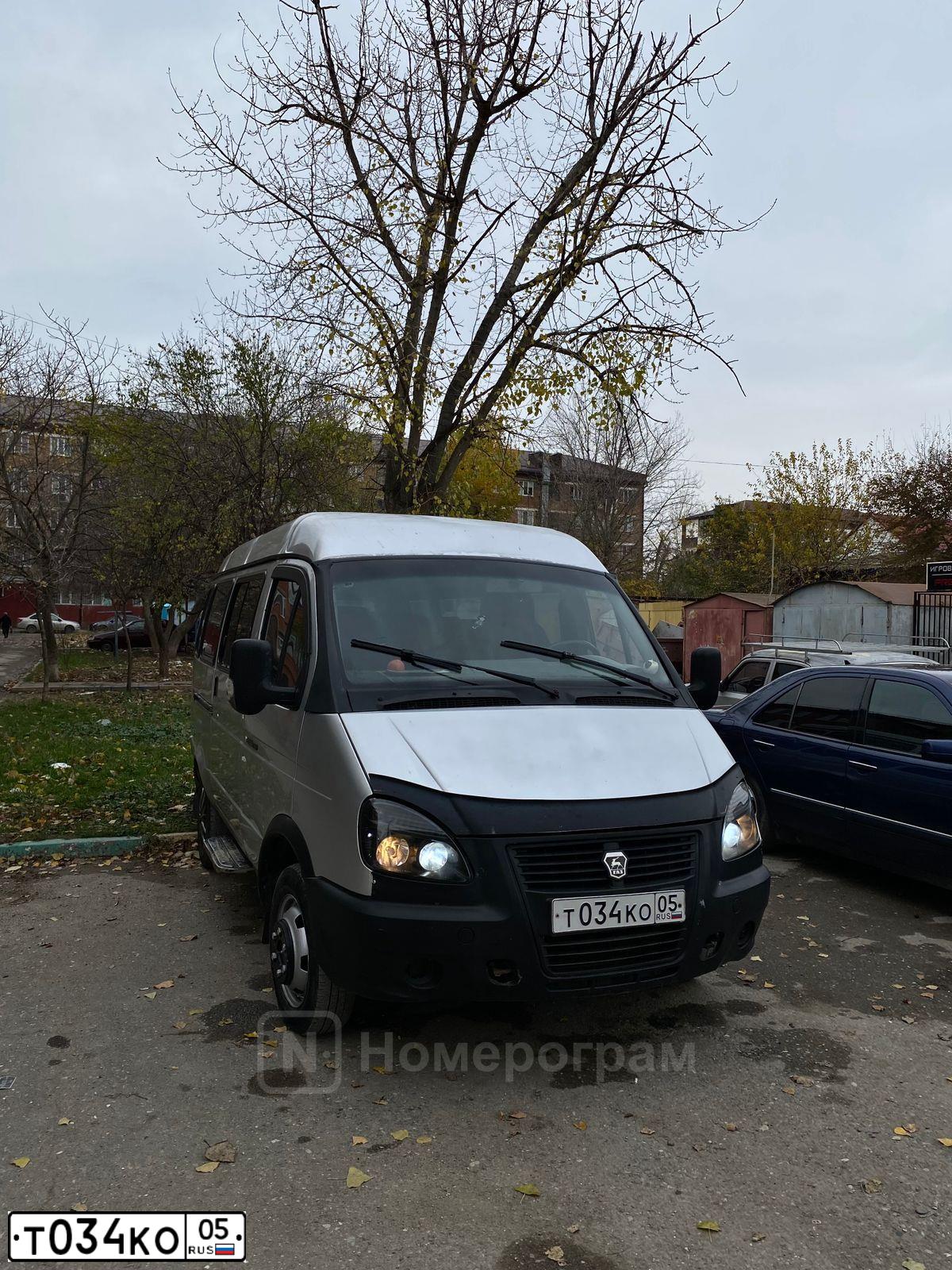 Фото автомобиля GAZ 3221 GAZEL, 2007 — госномер Т034КО05. Цвет: СЕРЫЙ