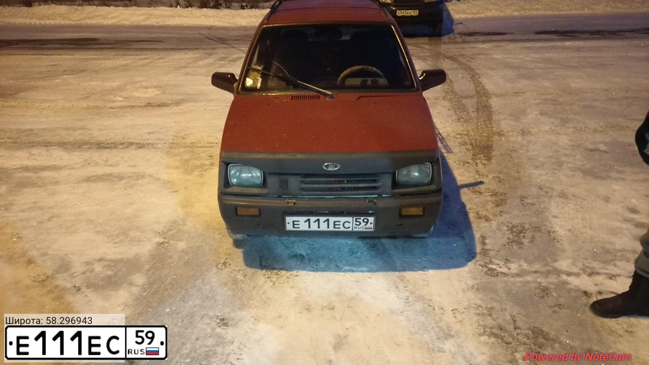 Фото автомобиля SEAZ OKA, 1994 — госномер Е111ЕС59. Цвет: КРАСНЫЙ