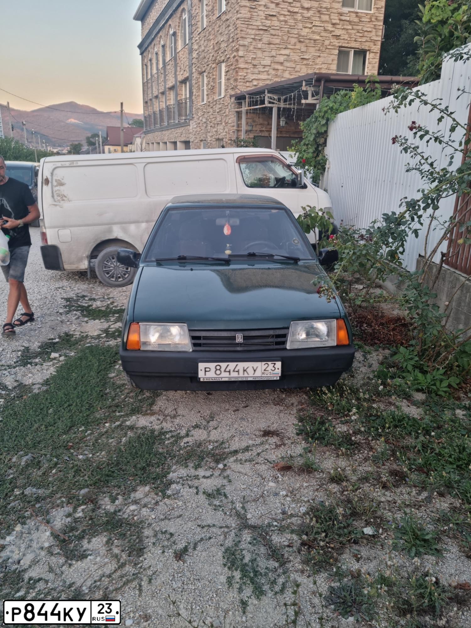 Фото автомобиля LADA 2109 SAMARA, 1999 — госномер Р844КУ23. Цвет: ЗЕЛЕНЫЙ
