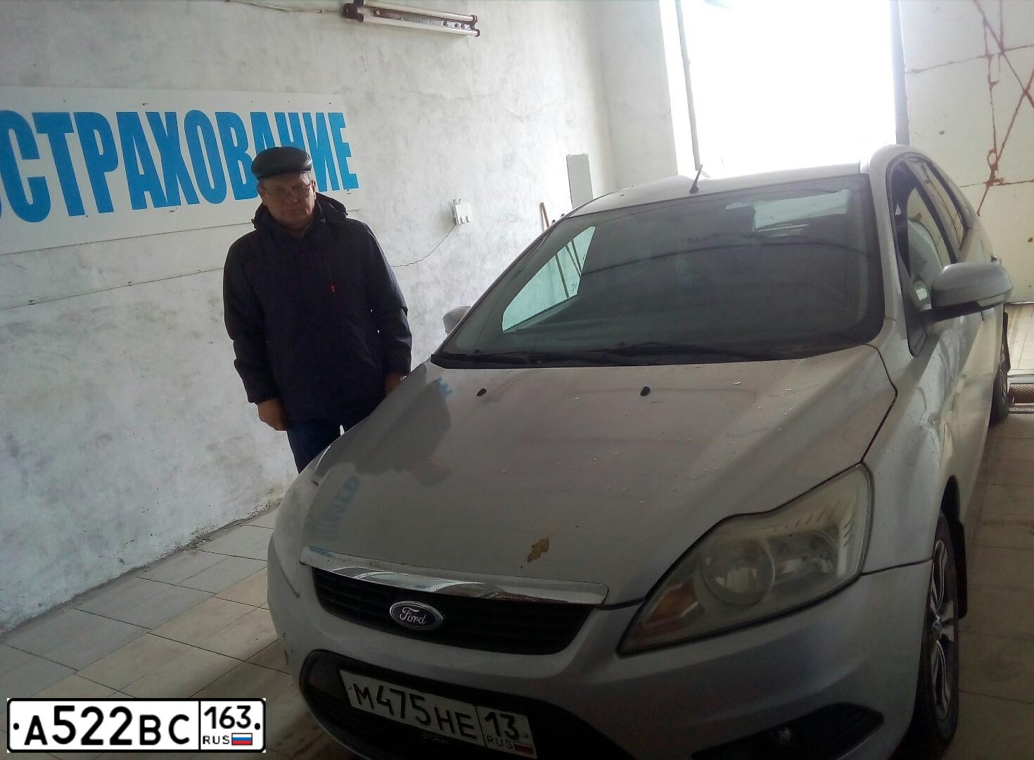Фото автомобиля FORD FOCUS, 2008 — госномер Т343НН58. Цвет: Серебристый