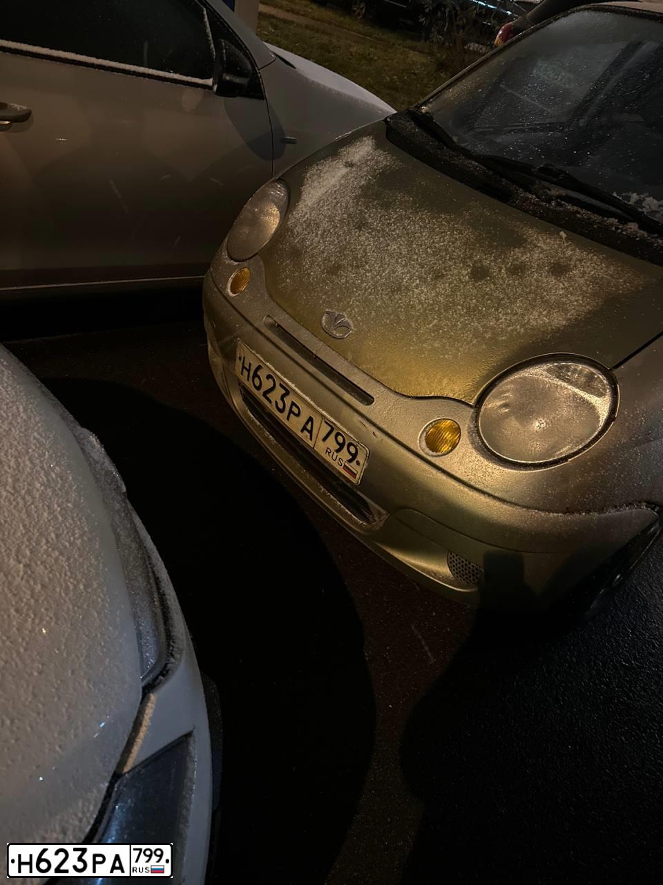 Фото автомобиля DAEWOO O MATIZ, 2014 — госномер Н623РА799. Цвет: САХАРА