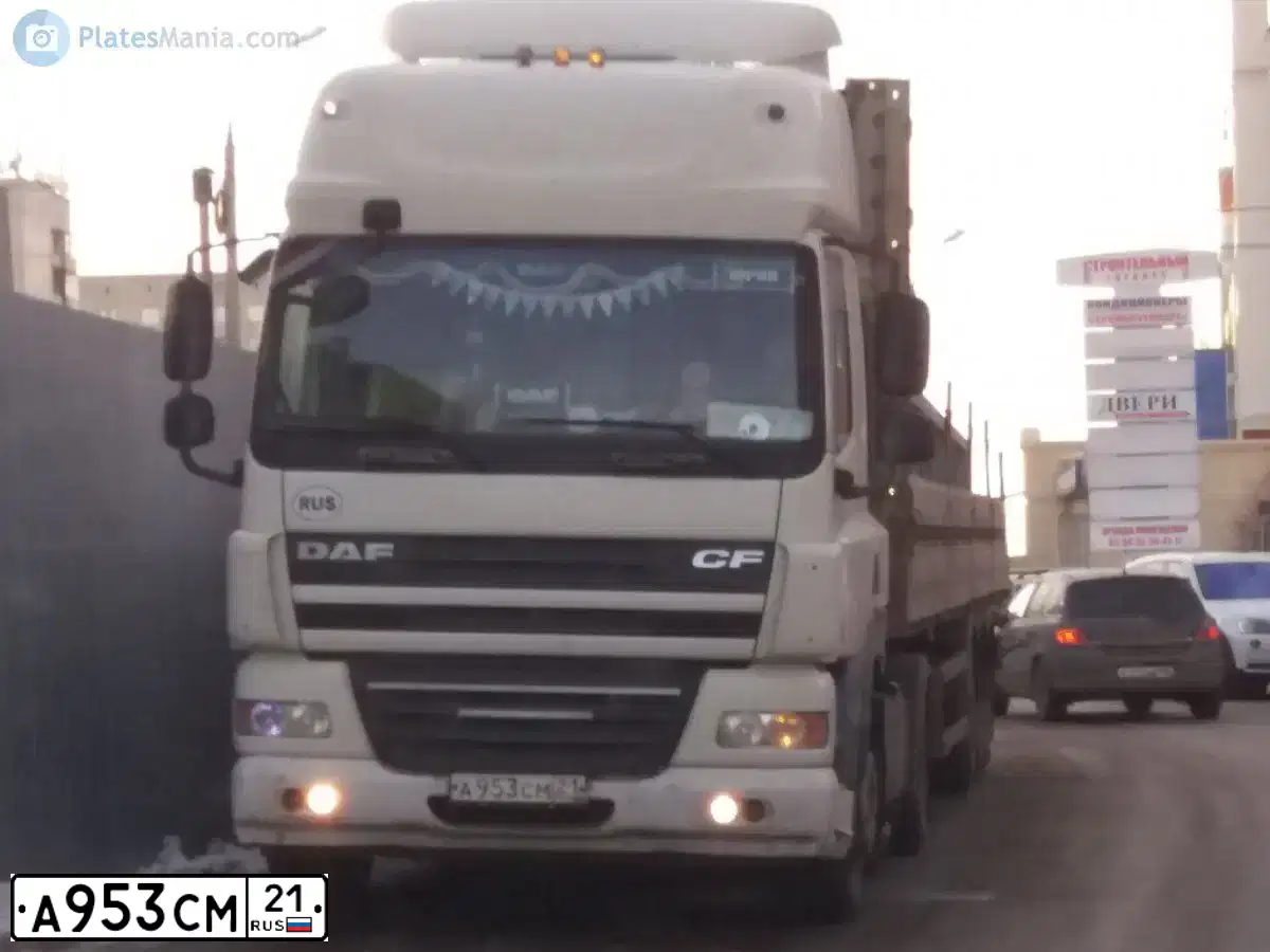 Фото автомобиля DAF CF 85 FT /4X2/, 2008 — госномер В212ВО198. Цвет: Белый