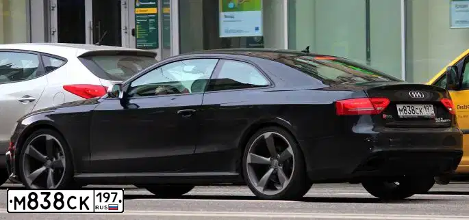 Фото автомобиля AUDI RS5, 2011 — госномер М838СК197. Цвет: ЧЕРНЫЙ