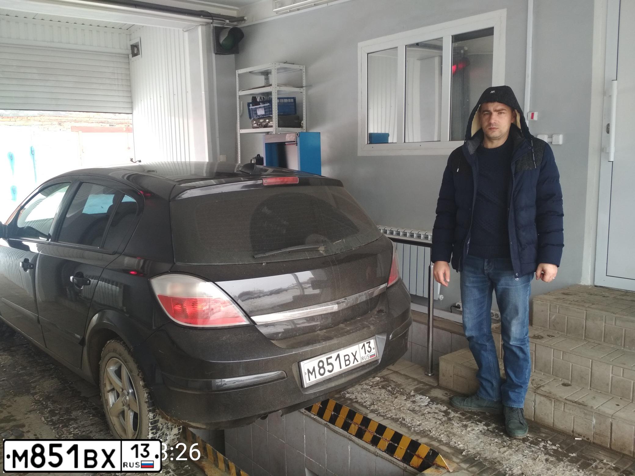Фото автомобиля OPEL ASTRA, 2007 — госномер М851ВХ13. Цвет: ЧЕРНЫЙ