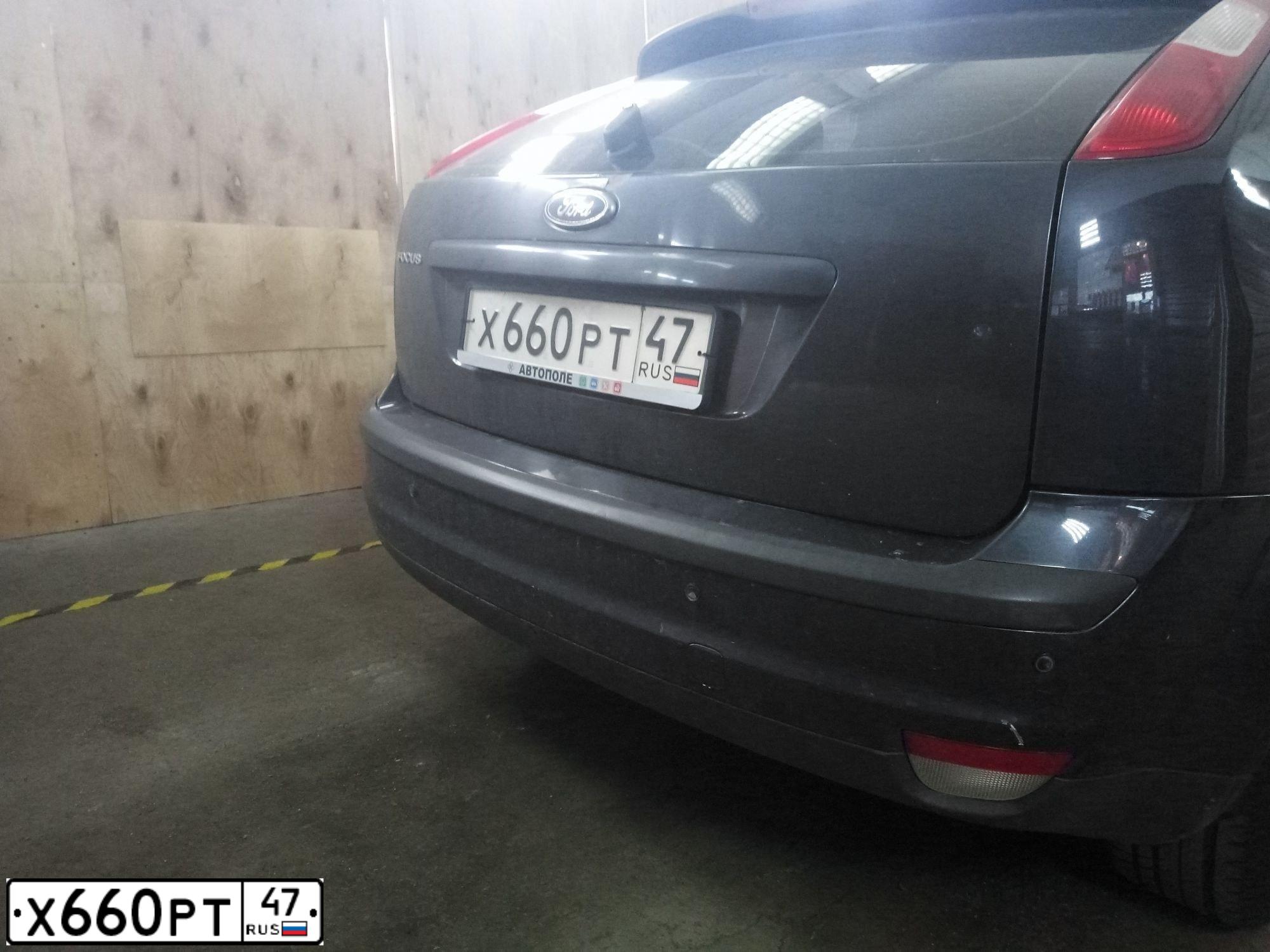 Фото автомобиля FORD FOCUS, 2007 — госномер Х660РТ47. Цвет: ТЕМНО-СЕРЫЙ