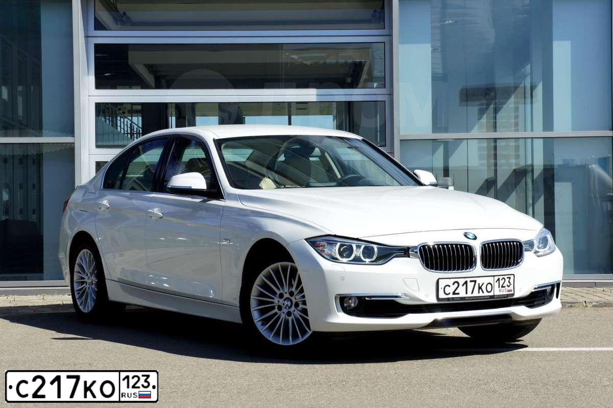 Фото автомобиля BMW SERIE 3, 2013 — госномер А656МЕ07. Цвет: Белый