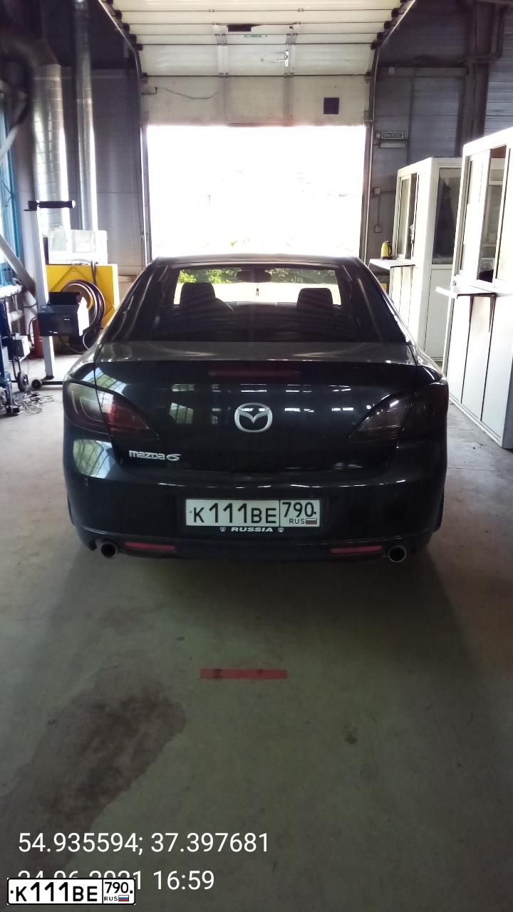 Фото автомобиля MAZDA 6, 2008 — госномер А376РР790. Цвет: ЧЕРНЫЙ