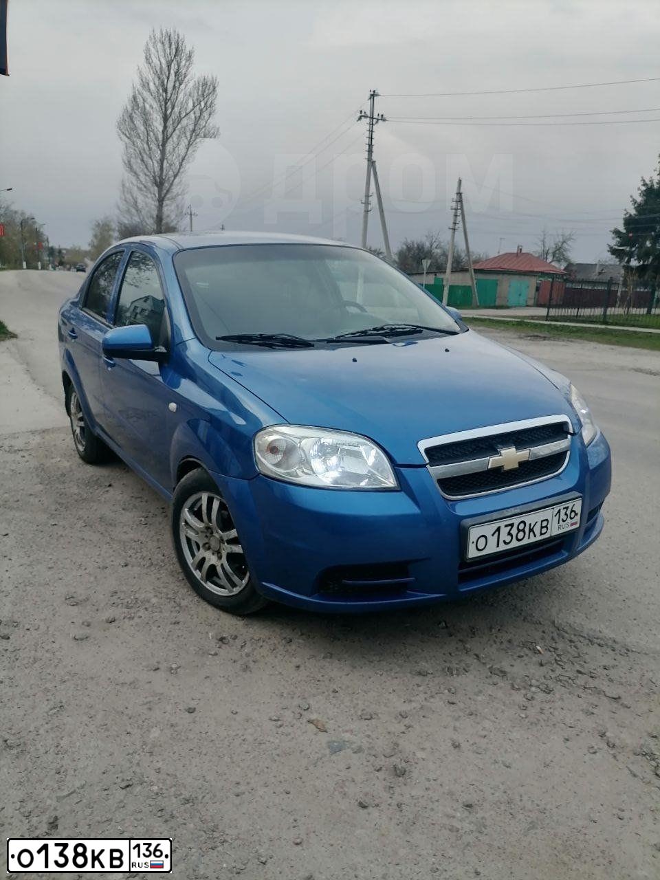 Фото автомобиля ШЕВРОЛЕ AVEO, 2008 — госномер С815КЕ136. Цвет: синий