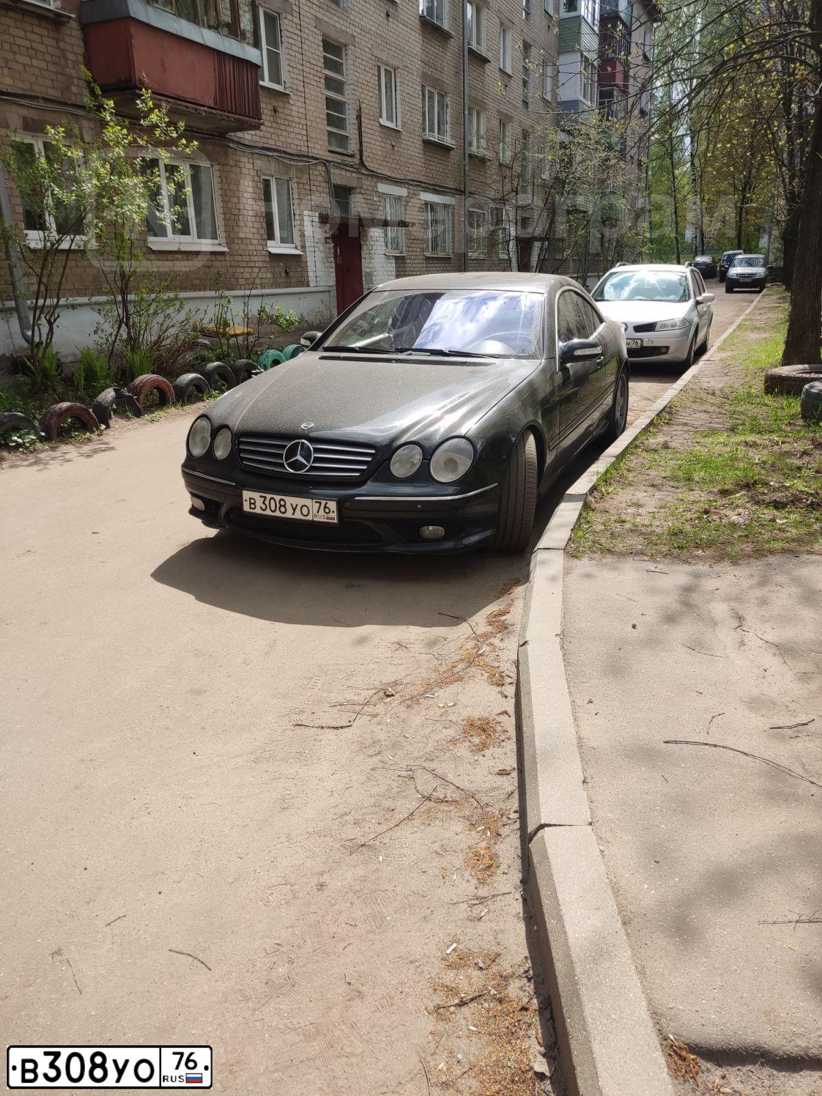 Фото автомобиля MERCEDES CL-KLASSE, 2002 — госномер В308УО76. Цвет: ЧЕРНЫЙ