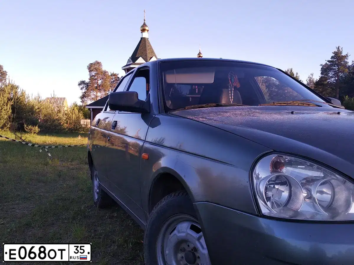 Фото автомобиля LADA 2170 PRIORA, 2011 — госномер К957ХТ12. Цвет: средний серо-зеленый металлик