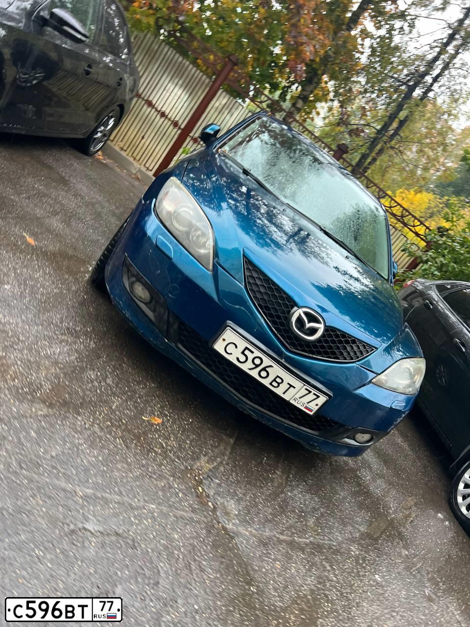 Фото автомобиля MAZDA 3, 2007 — госномер С596ВТ77. Цвет: СИНЕ-ЗЕЛЕНЫЙ