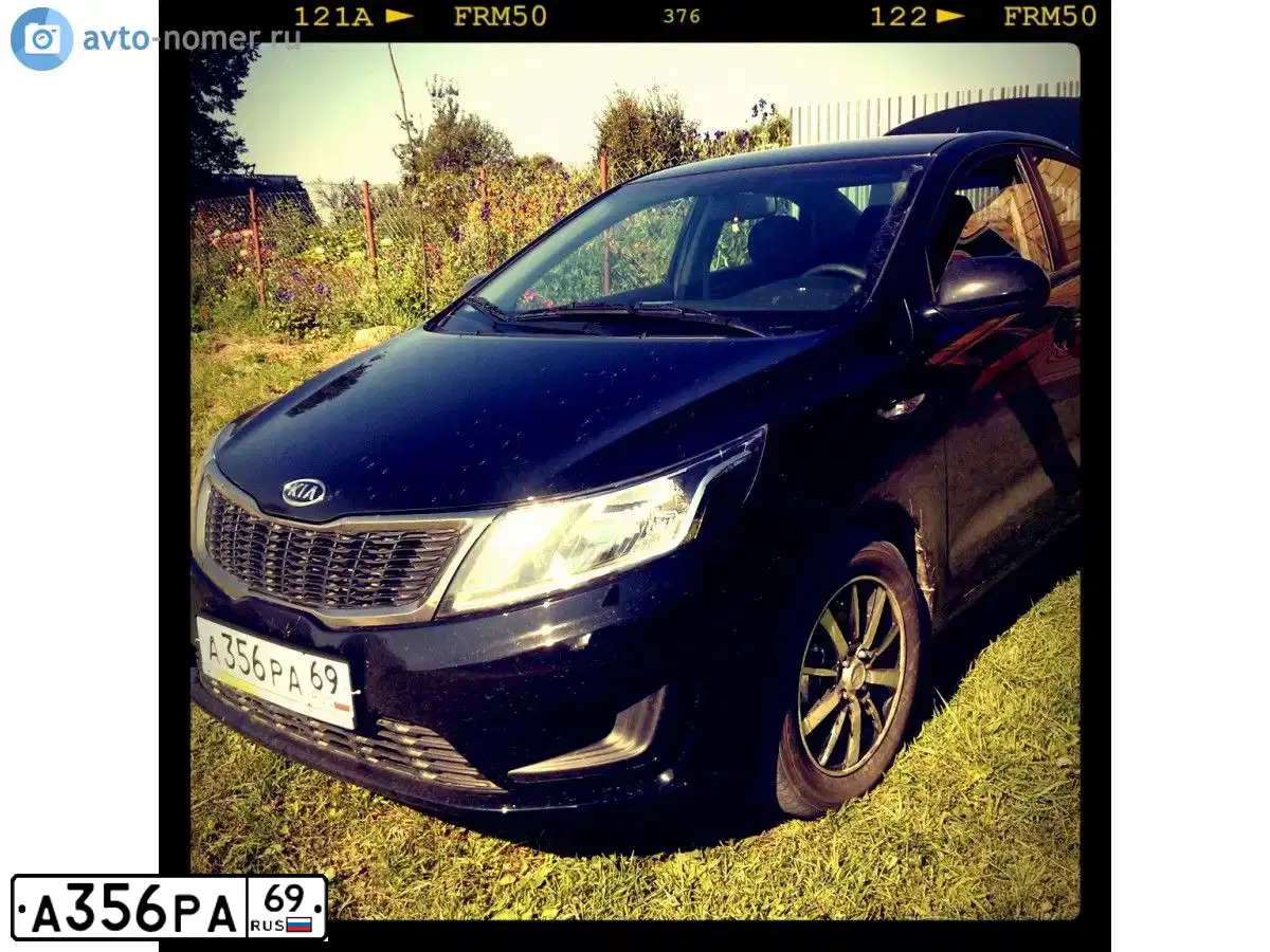 Фото автомобиля KIA RIO, 2012 — госномер А356РА69. Цвет: ЧЕРНЫЙ