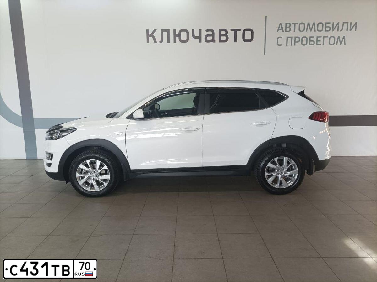 Фото автомобиля HYUNDAI TUCSON, 2020 — госномер Х691ХВ55. Цвет: Белый