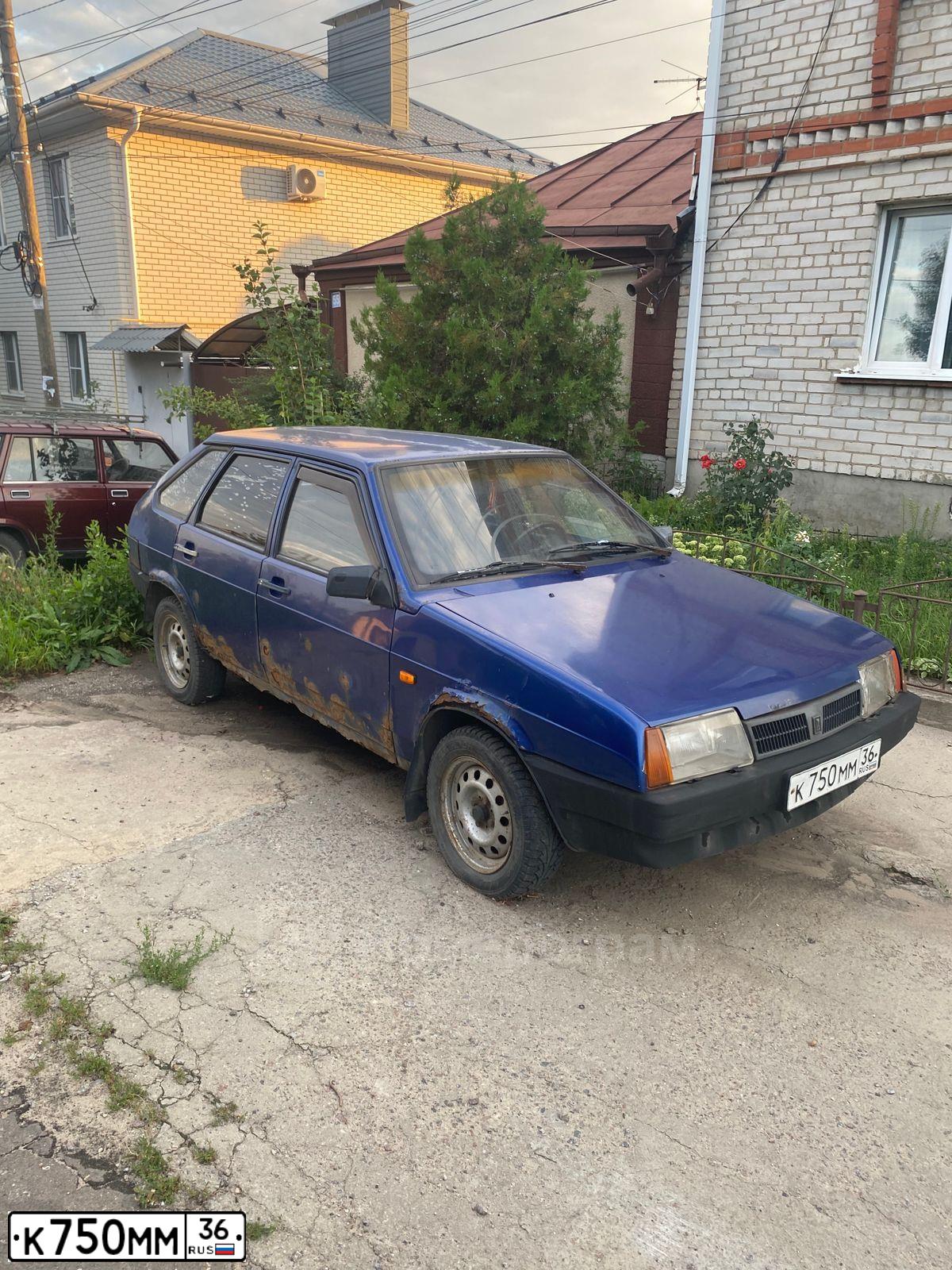 Фото автомобиля VAZ ВАЗ 21093, 2002 — госномер К750ММ36. Цвет: СИНИЙ