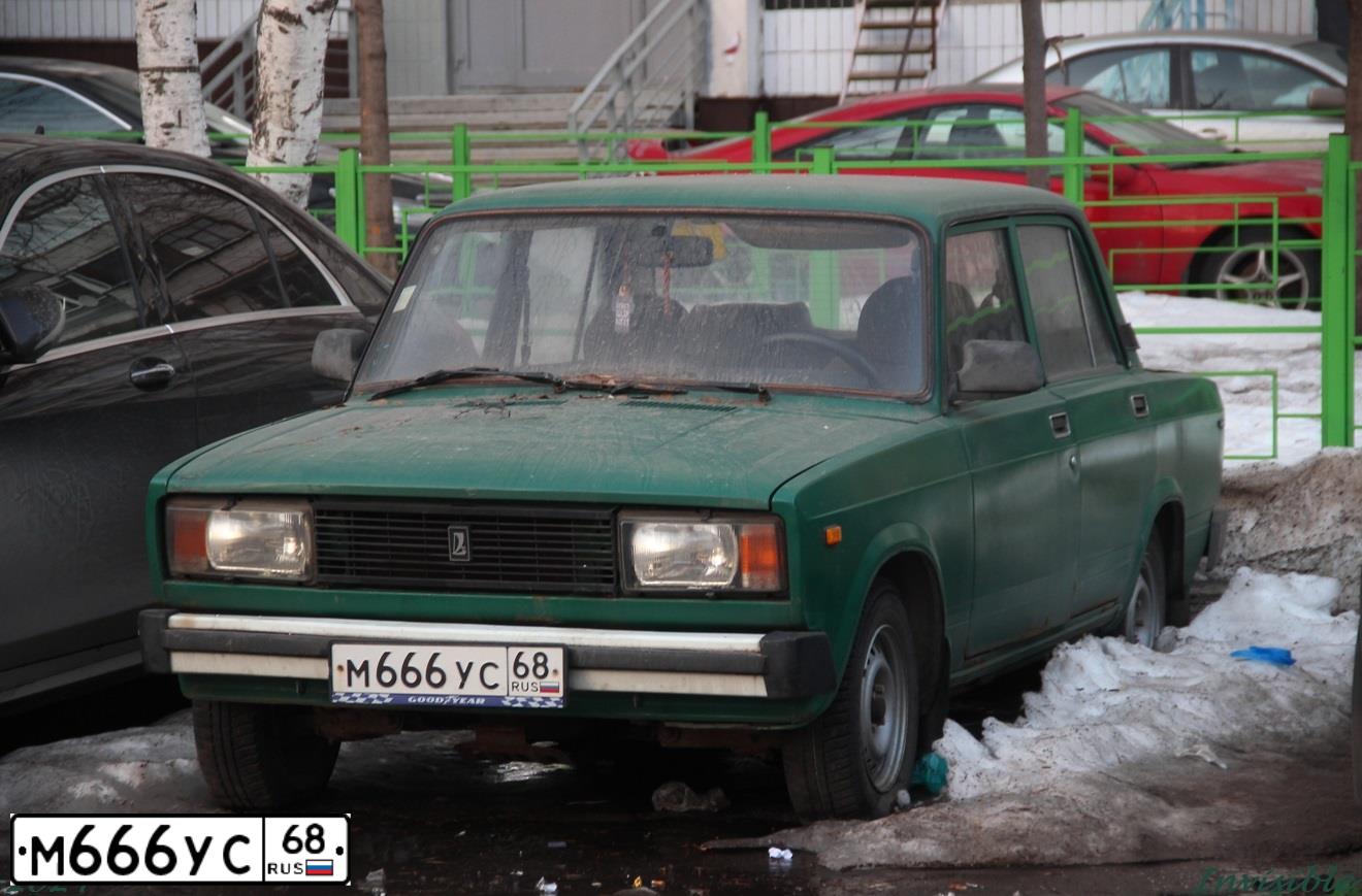 Фото автомобиля LADA 2105, 1999 — госномер М666УС68. Цвет: ЗЕЛЕНЫЙ