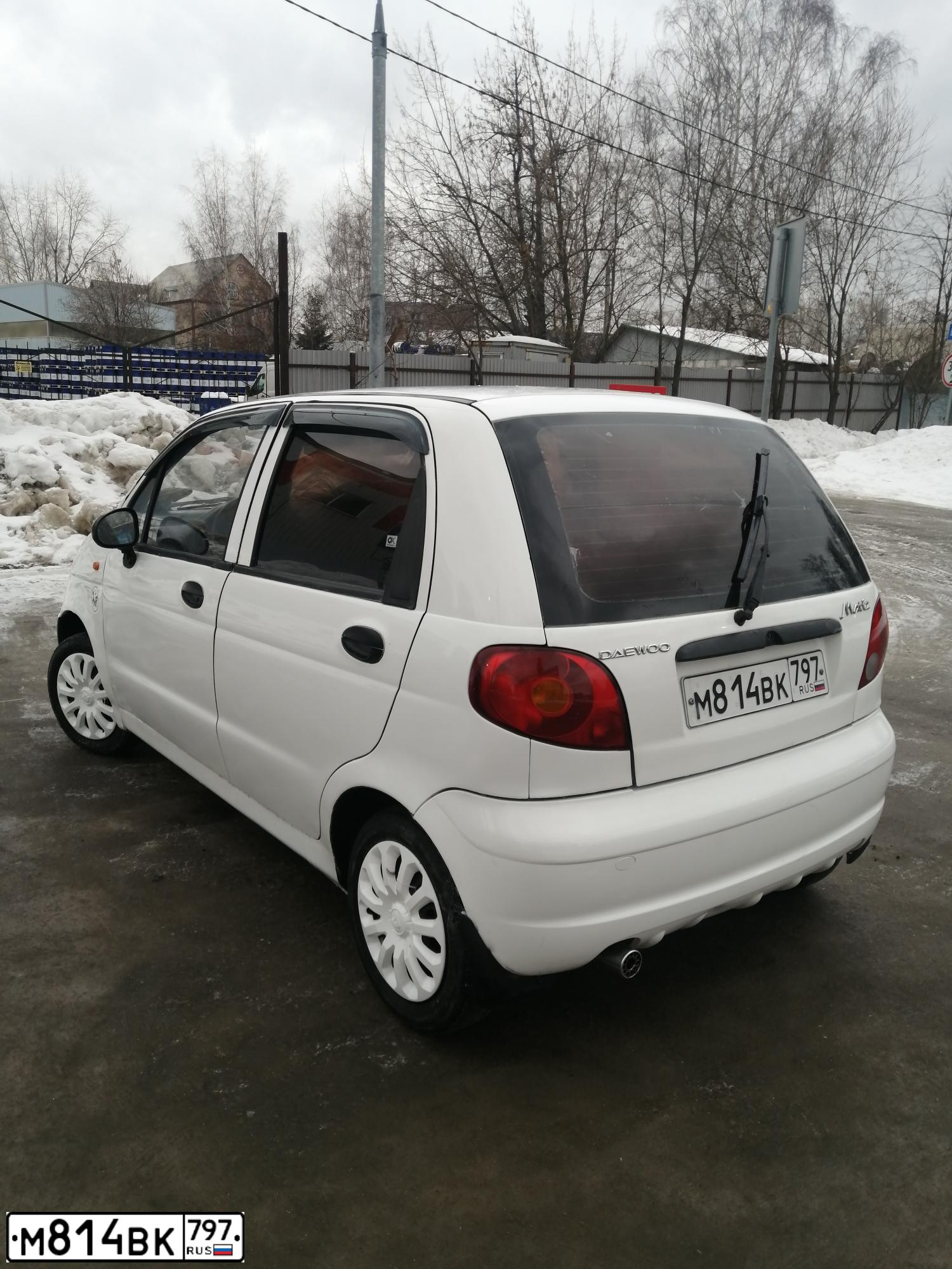 Фото автомобиля DAEWOO MATIZ, 2010 — госномер М814ВК797. Цвет: БЕЛЫЙ
