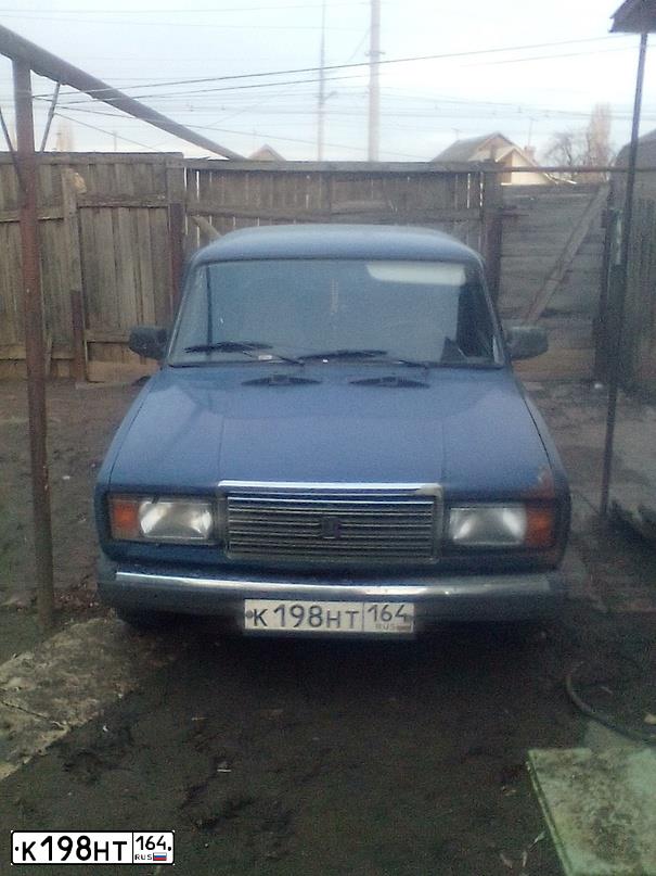 Фото автомобиля LADA 2107, 2006 — госномер К198НТ164. Цвет: синий