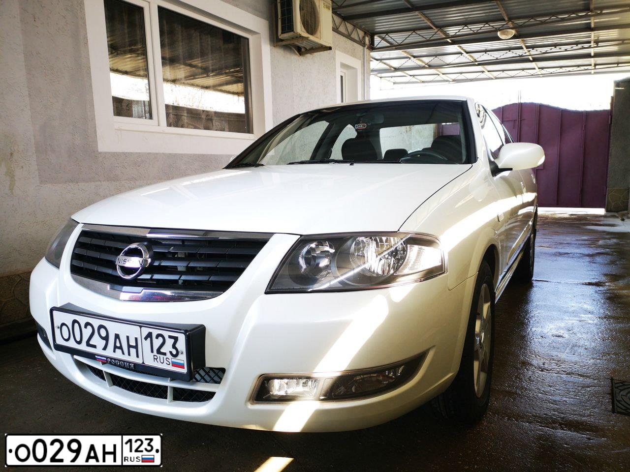 Фото автомобиля NISSAN ALMERA, 2011 — госномер М477ВН82. Цвет: Белый